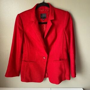 The Limited Red Single-Button Tailored Blazer size Small